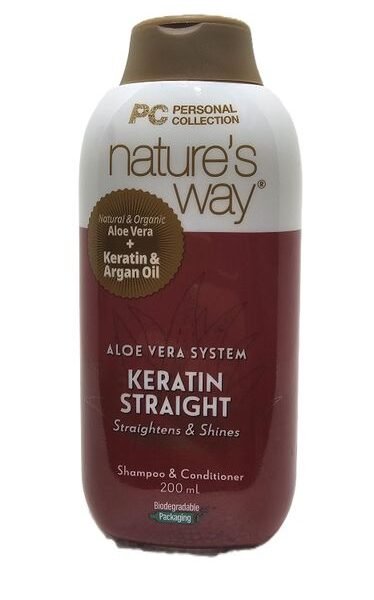 Nature’s Way Aloe Vera Shampoo & Conditioner Keratin Straight 200ml